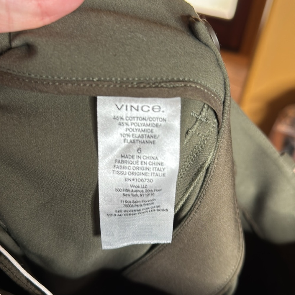 NWT Vince Women's High Waist Cigarette Pant Dark Pine Size 6 - Picture 9 of 11
